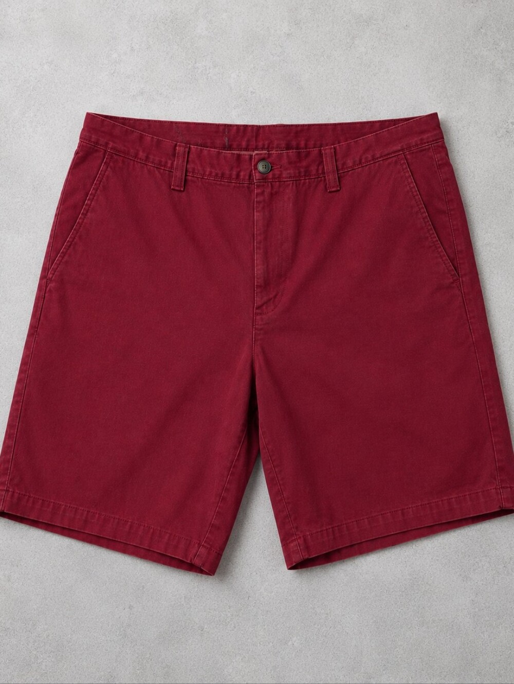 Banana Republic Men's Burgundy Flat Front Chino Shorts Size 33